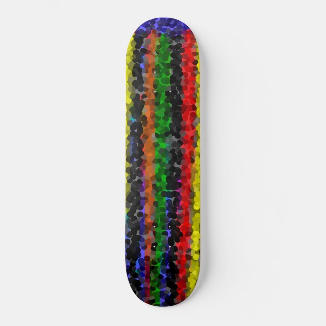 Mosaic Stripes Skateboard (Recto)