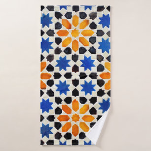 mosaïque arabe de carreaux de style marocain, dé