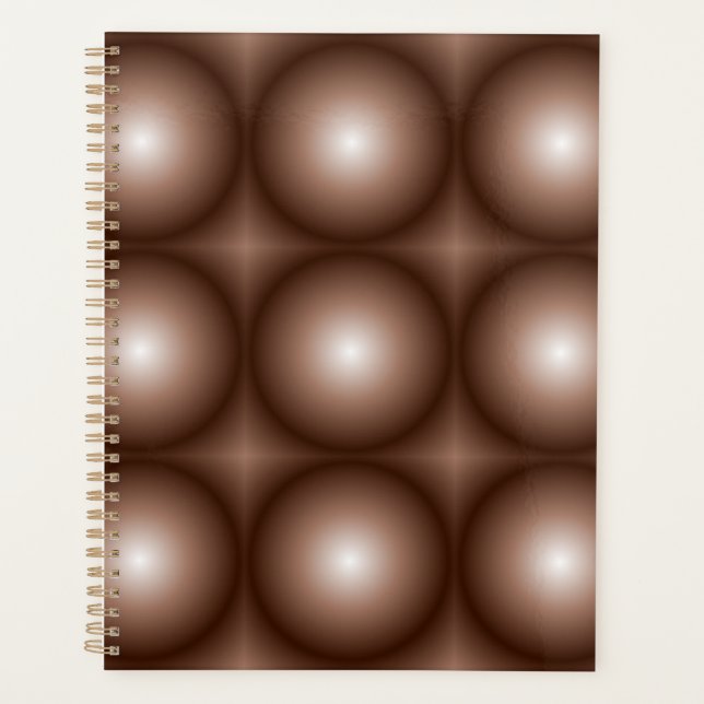 Mosaïque Brown foncée 3D géométrique Mousse blanch (Devant)
