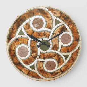 Mosaïque celtique sur horloge acrylique
