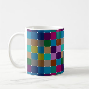 Mosaïque colorée motif tasse à café