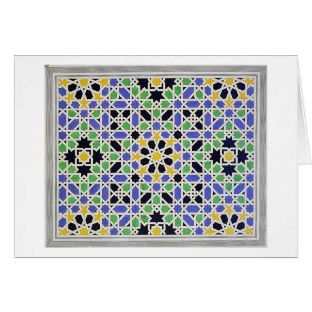Mosaïque dans le lambris d'appui de la porte dans (Devant horizontal)