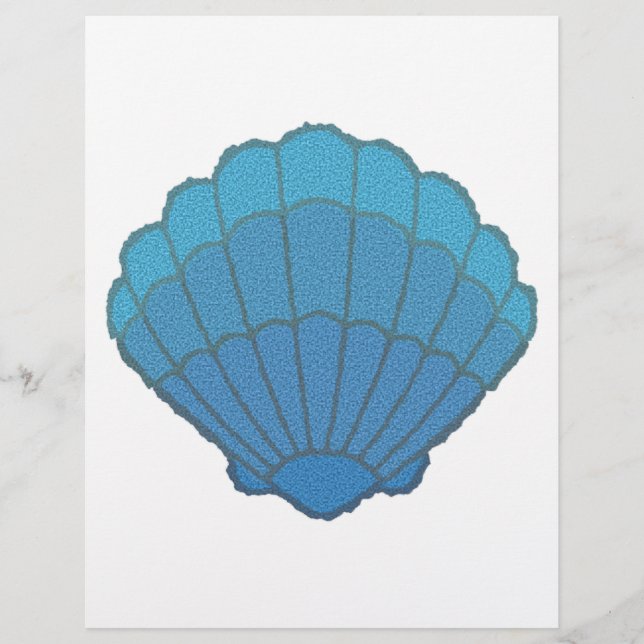 Mosaïque de coquillage bleu (Devant)
