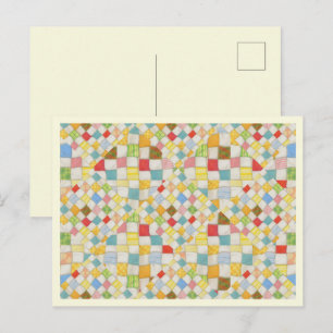 MOSAÏQUE DE COUVERTURE / Carte postale / Crème