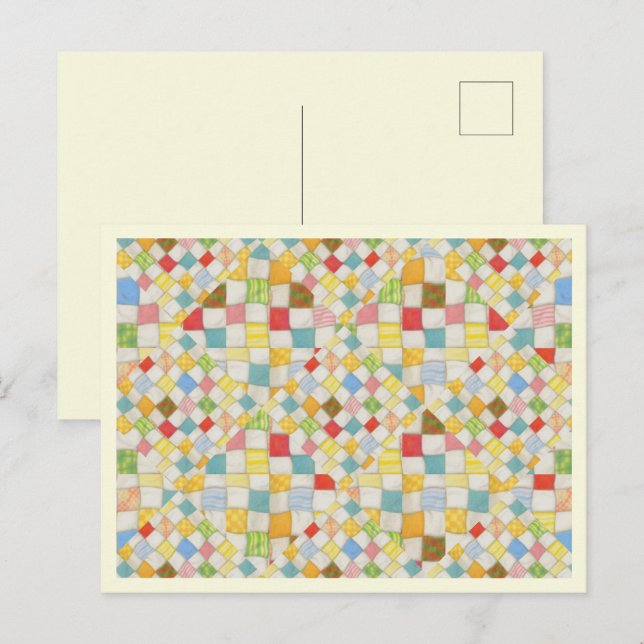 MOSAÏQUE DE COUVERTURE / Carte postale / Crème (Devant / Derrière)