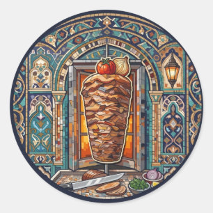Mosaïque de doner autocollant de l'antiquité