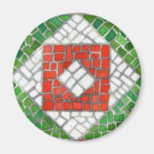 MOSAÏQUE DE FÊTE Aimant rond