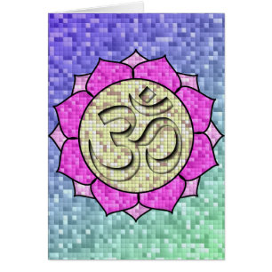 Mosaïque de lotus rose Om