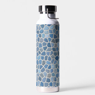 Mosaïque de pierre de Faux dans Bouteille d'eau bl