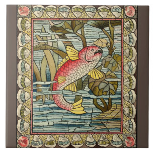 mosaïque de poisson carreaux céramique
