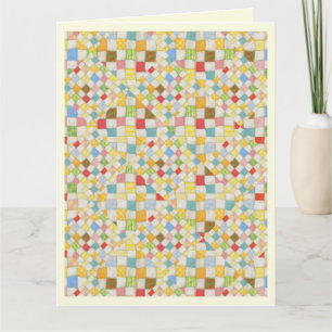 MOSAÏQUE DE QUILT Gros Carte de remerciements / Cr