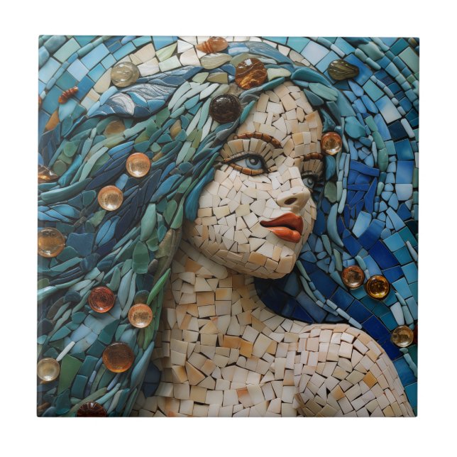 Mosaïque de sirène Nautique Thématique Carreaux de (Devant)