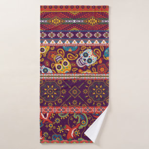 mosaïque de tissu traditionnel de style mexicain 