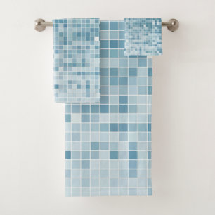 Mosaïque dégradée de pixels bleus