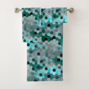 Mosaïque d'hexagones ou de cubes dans les nuances