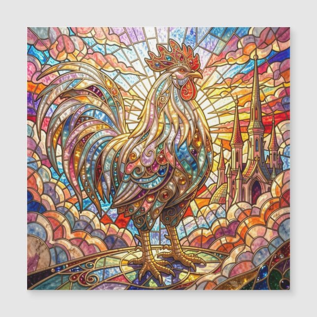Mosaïque du Coq d'Or de Lumière Chantant (Devant)