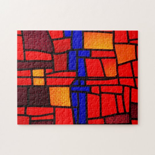 Mosaïque en verre souillé puzzle