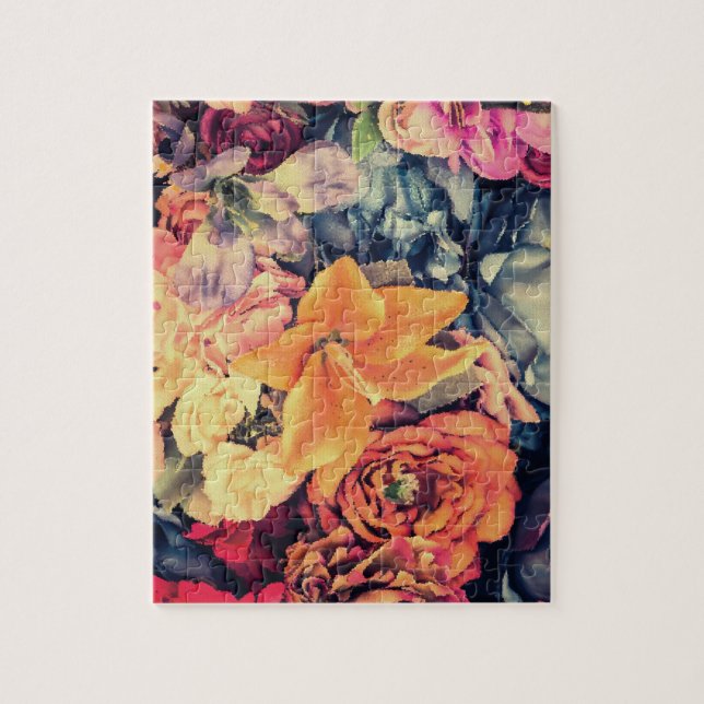 Mosaïque Fleurs d'automne Jigsaw Puzzle (Vertical)