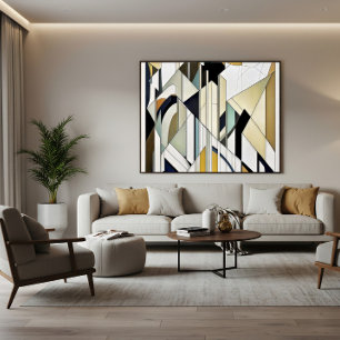 Mosaïque Géométrique Art Déco en Acrylique