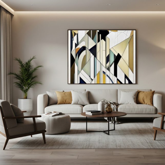 Mosaïque Géométrique Art Déco en Acrylique (Créateur téléchargé)