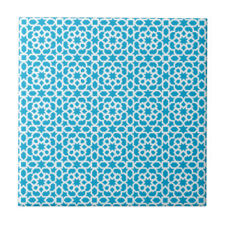 Mosaïque géométrique de carreau marocain dans bleu