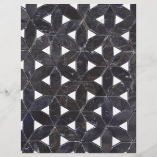 Mosaïque gris charbon fleur de vie motif