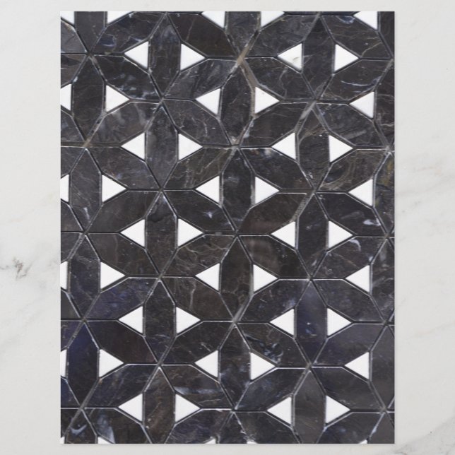 Mosaïque gris charbon | fleur de vie motif (Devant)