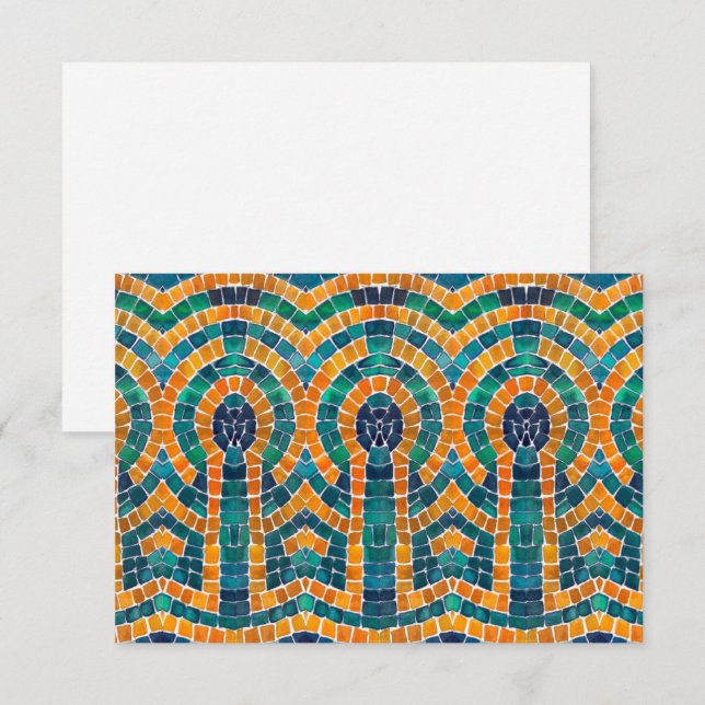 MOSAÏQUE ICONES DORÉES 3,5x5 Carte Plate (Devant / Derrière)