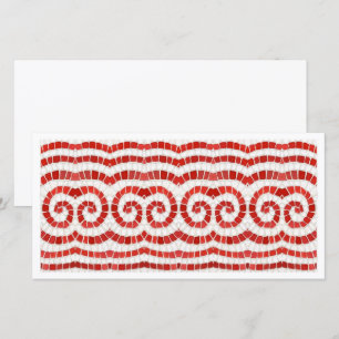 MOSAÏQUE IONIQUE ROUGE Carte plate 8x4
