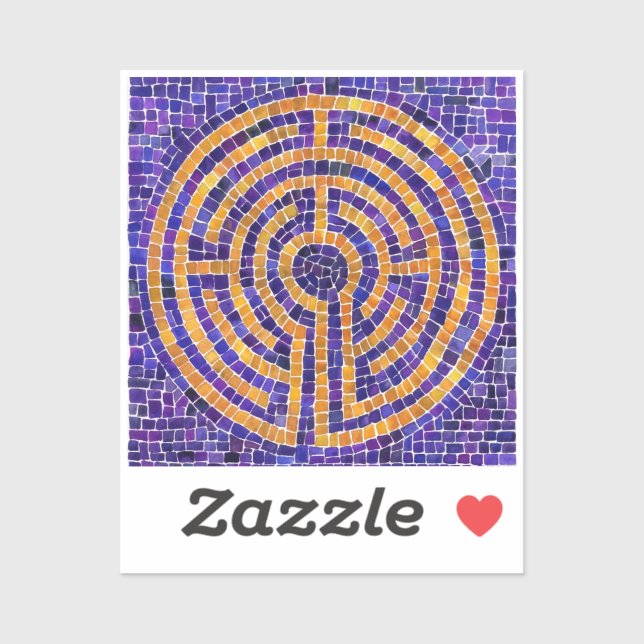 MOSAÏQUE LABYRINTHE Autocollant vinyle 2x2 (Feuille)