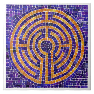 MOSAÏQUE LABYRINTHE Carreau de céramique 6x6 - Bla