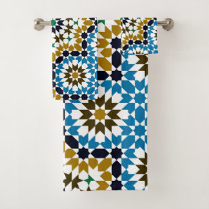 Mosaique marocaine motif géométrique bohème tradit