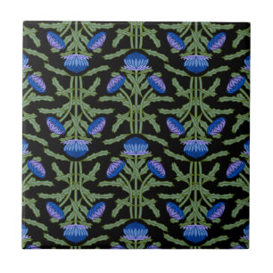 Mosaïque peinture antique de fleurs carreaux céram