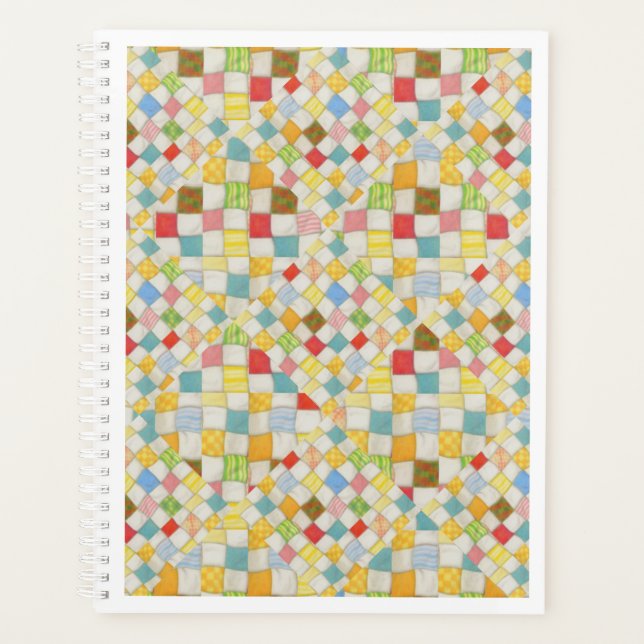MOSAÏQUE QUILT 8.5x11 Planificateur / Calendrier (Devant)