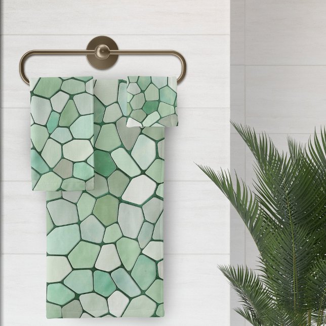 Mosaïque verte Pastel doux (Créateur téléchargé)