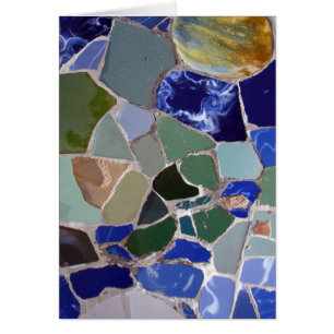 Mosaïques de bleu d'Antoni Gaudi