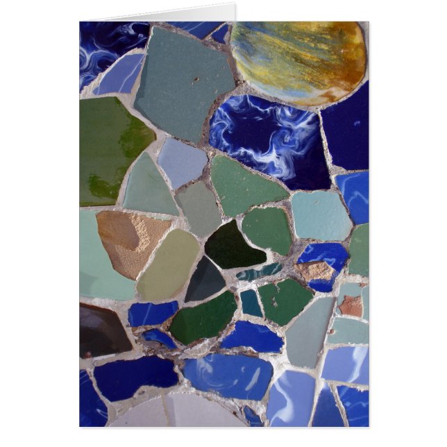 Mosaïques de bleu d'Antoni Gaudi (Devant)