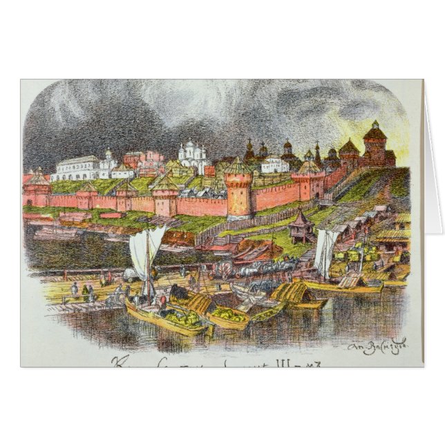 Moscou Kremlin dans la période du tsar Ivan III (Devant horizontal)