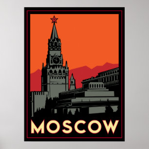 moscou russie kremlin art déco voyage rétro