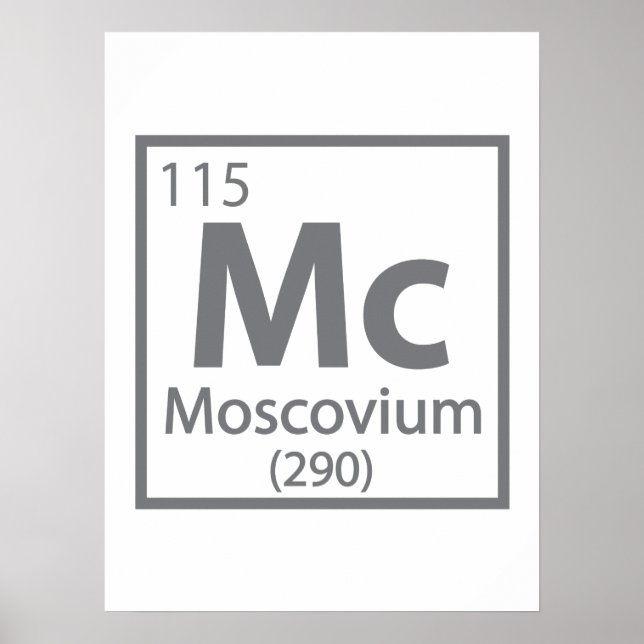 Moscovium - Tableau périodique de la science russe (Devant)