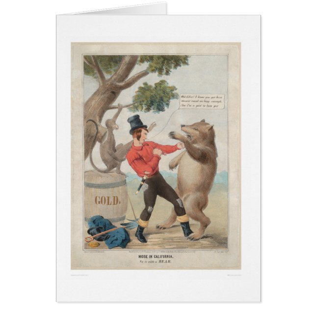 Mose en Californie : Bagarre avec un ours (1475) (Devant)