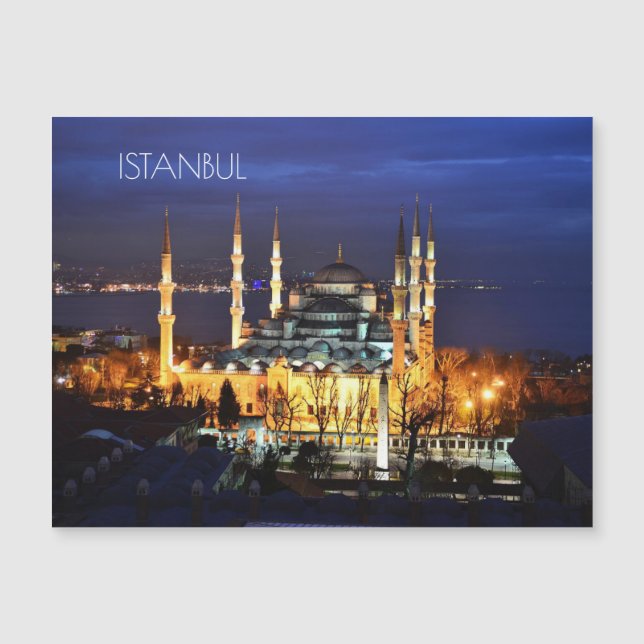 Mosquée Bleue à Istanbul la nuit (Devant)