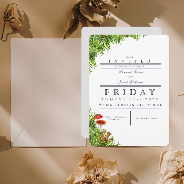 Moss & Champignons Faire-part de mariage Forêt Mag (Créateur téléchargé)