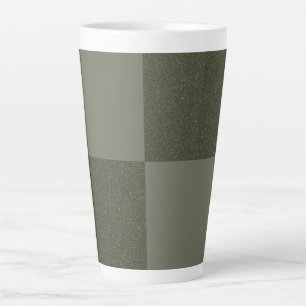 Moss Green À damiers Latte Mug personnalisée