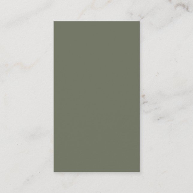 Moss Green Blank Carte de visite (Devant)