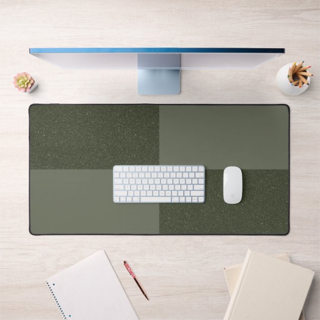 Moss Green Checker Texture Desk Mat - Personnalisa (Bureau 1)