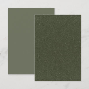 Moss Green Double Tone Flat Faire-part - Personnal