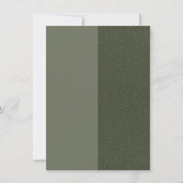 Moss Green Dual-Tone Save the Date – Personnalisab (Devant)