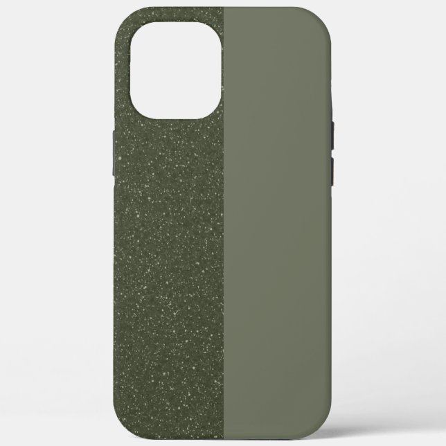 Moss Green Duo-Texture iPhone 12 Pro Max Coque (Verso)
