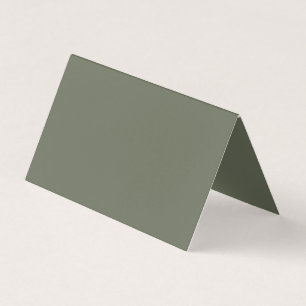 Moss Green Folded Carte de visite - Personnalisabl